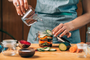 Homemade Fermented Vegetables.