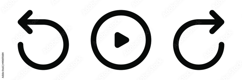 Arrow with play icon. media player sign for video. vector illustration Arrow with play icon. media player sign for video. vector illustration