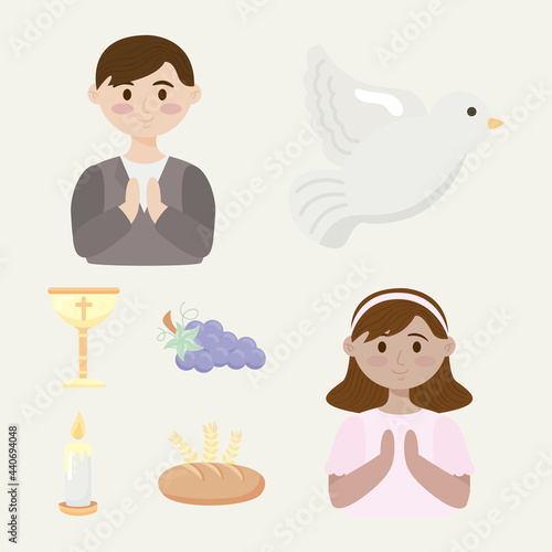 five first communion icons