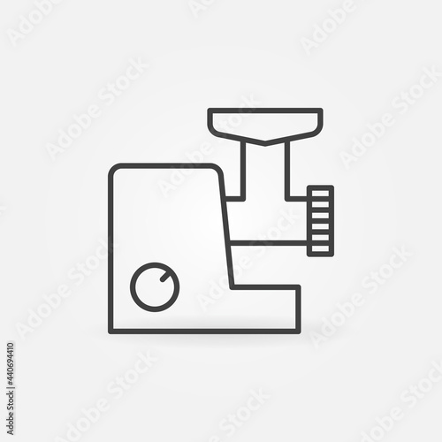 Meat Grinder vector concept icon in thin line style