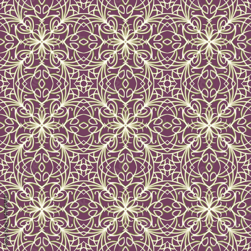 Seamless Golden Ornamental Pattern