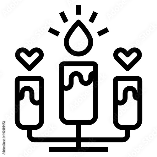 Candelabra outline icon