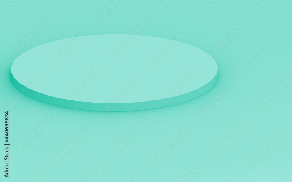 Abstract 3d green color cylinder podium minimal studio background. Abstract 3d green color cylinder podium minimal studio background.