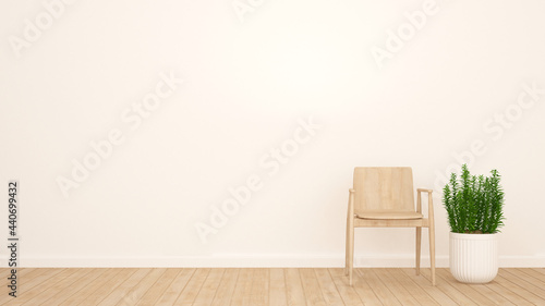 Interior design living space for showroom or coffee shop - 3D Rendering