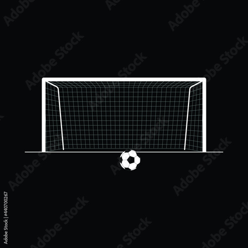 Penalty shootout vector t-shirt design. Goalpost vector with vector football minimal design.
