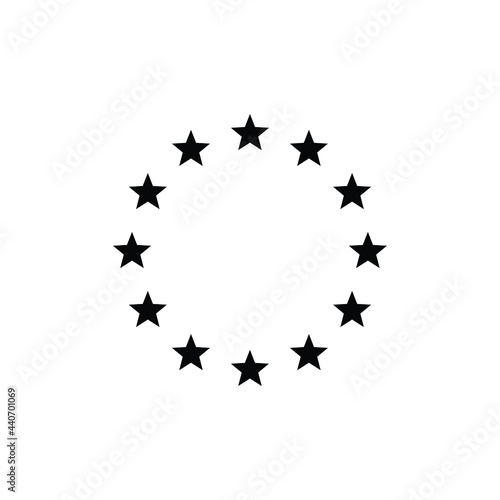 European union stars icon vector