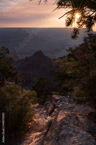 beautiful sunrise at grand canyon