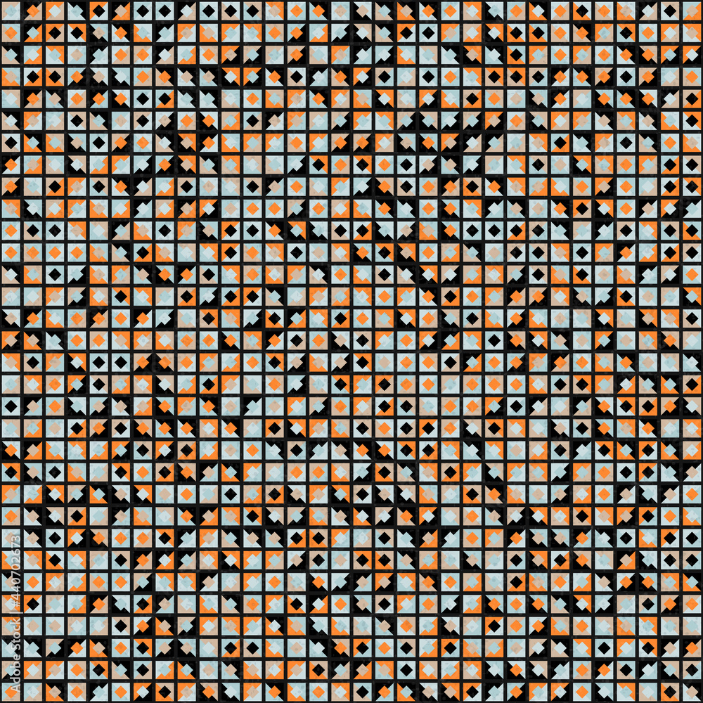 Fototapeta premium Abstract Geometric Pattern generative computational art illustration