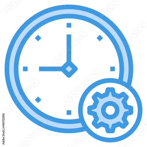 Free Download Time blue outline icon - GFXLoad