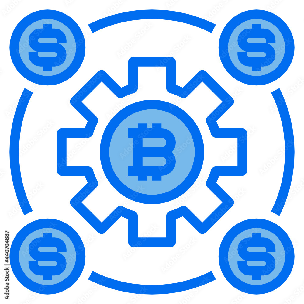 gear blue line icon gear blue line icon