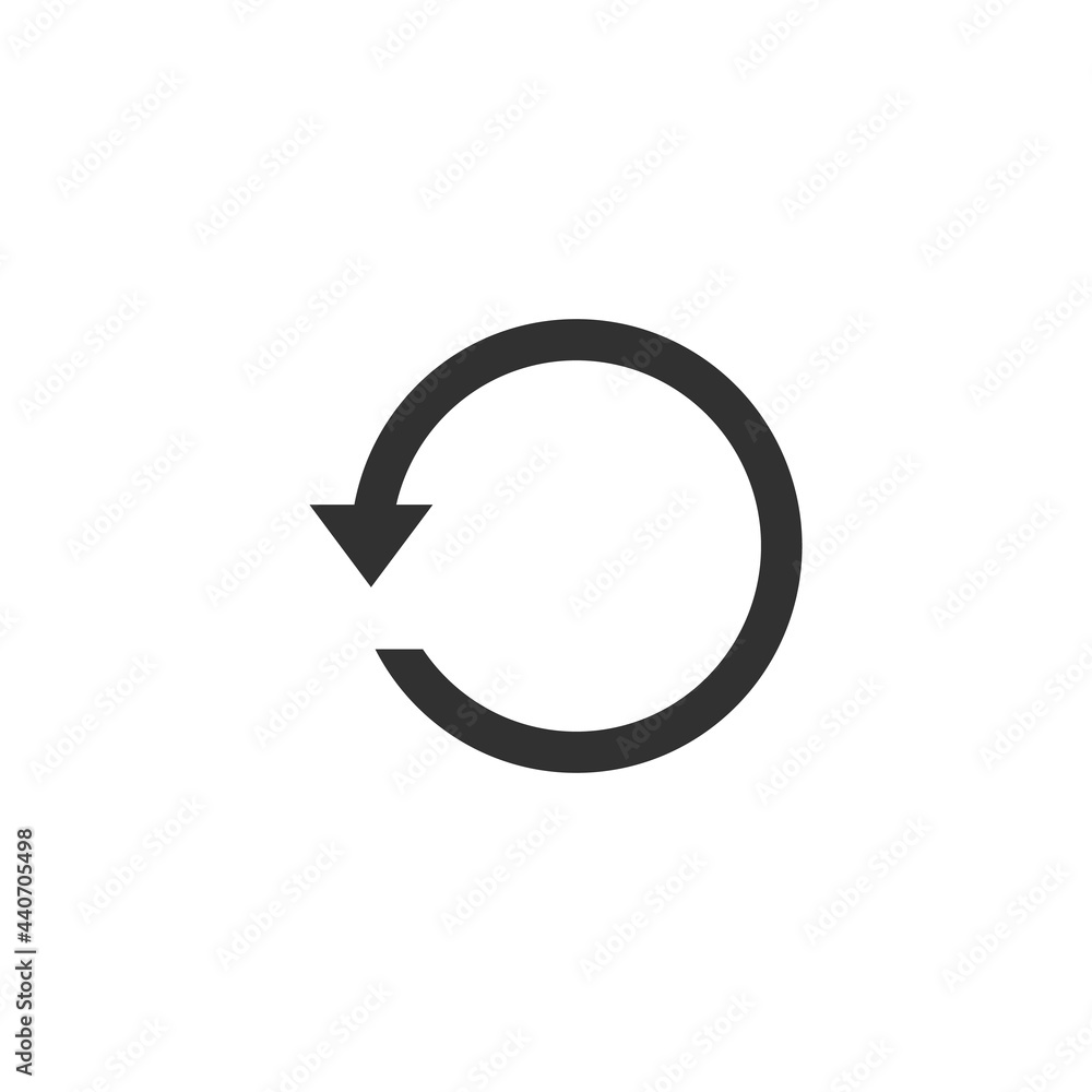 Circle arrow back, Undo icon, back arrow symbol. Stock Vector illustration isolated on white background. Circle arrow back, Undo icon, back arrow symbol. Stock Vector illustration isolated on white background.