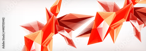 Vector 3d triangles and pyramids abstract background for business or technology presentations, internet posters or web brochure covers