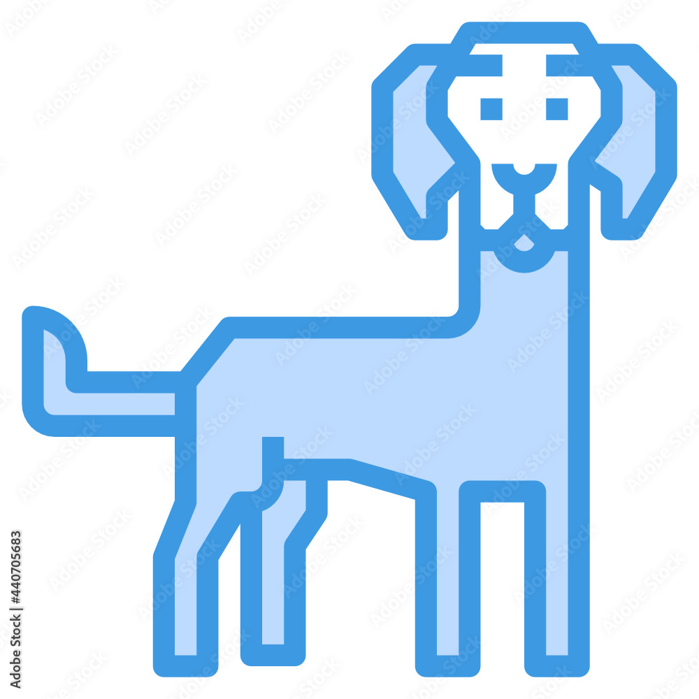 Dog blue outline icon Dog blue outline icon