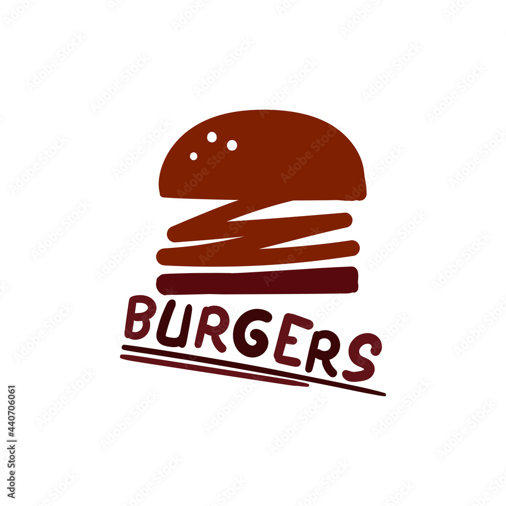 Fototapeta premium burger design logo vector