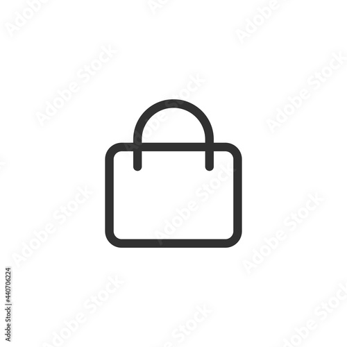 Shopping bag outline icon. ...