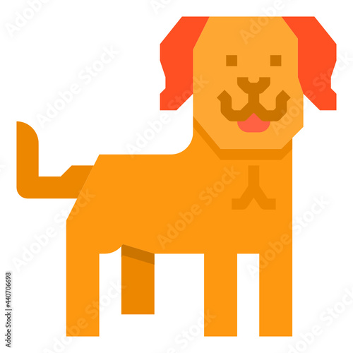 Dog flat icon photo