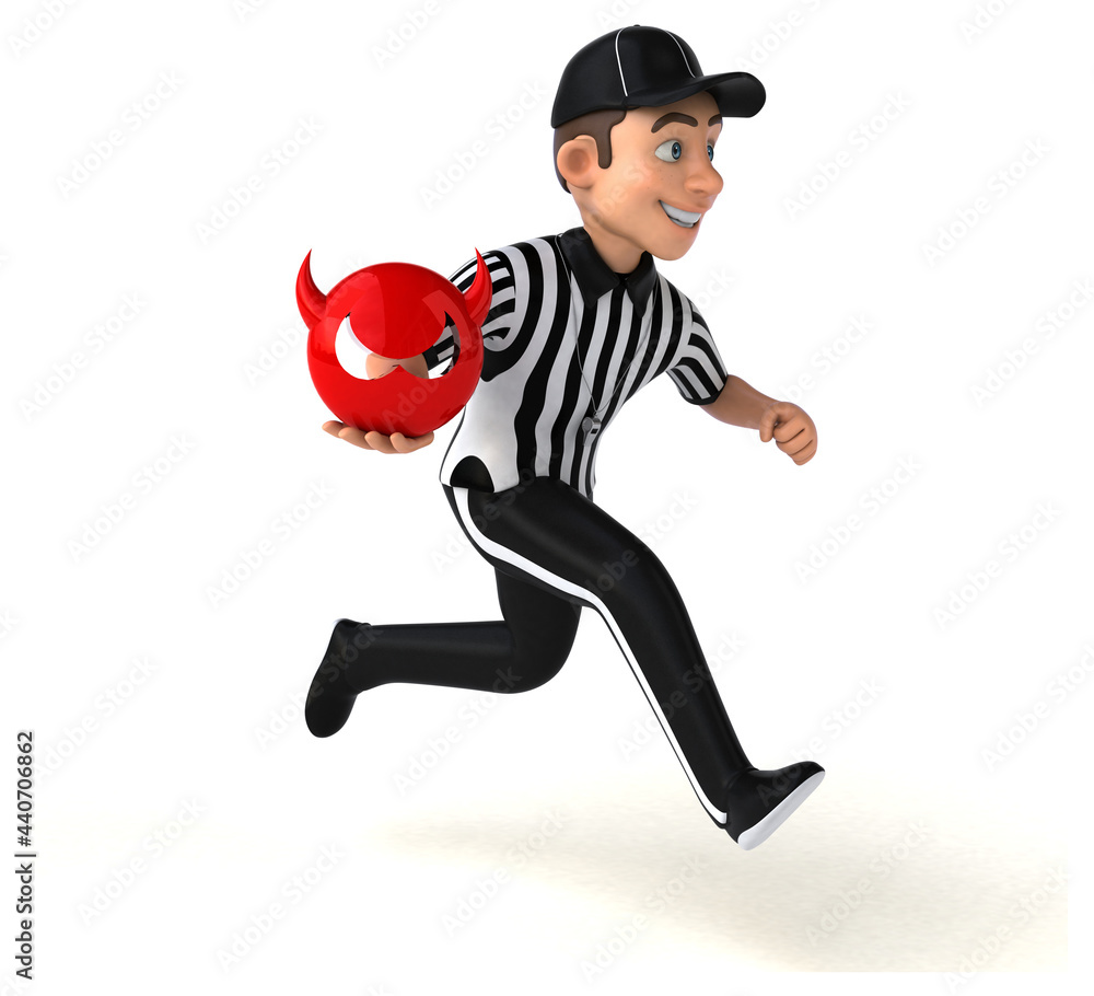Fun 3D Illustration of an american Referee Fun 3D Illustration of an american Referee