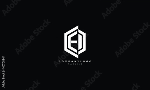 CED Abstract initial monogram letter alphabet logo design