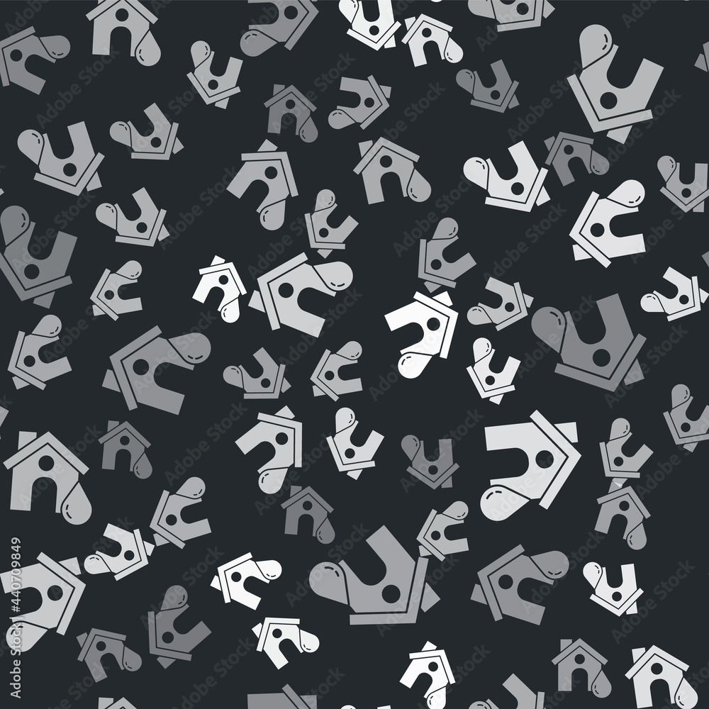 Grey House flood icon isolated seamless pattern on black background. Home flooding under water. Insurance concept. Security, safety, protection, protect concept.. Grey House flood icon isolated seamless pattern on black background. Home flooding under water. Insurance concept. Security, safety, protection, protect concept..