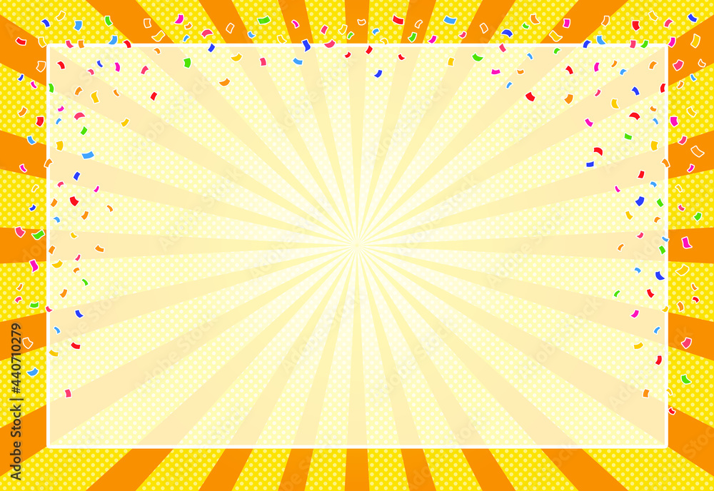 放射線のイラスト背景 紙吹雪 四角フレーム Stock Illustration Adobe Stock