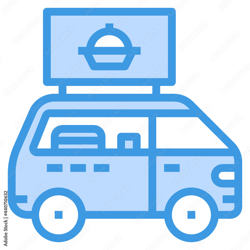 Delivery Truck blue outline icon Delivery Truck blue outline icon