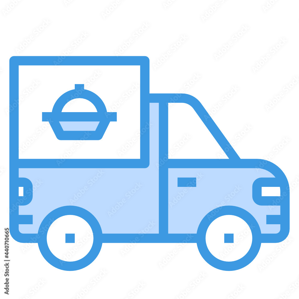 Delivery blue outline icon Delivery blue outline icon