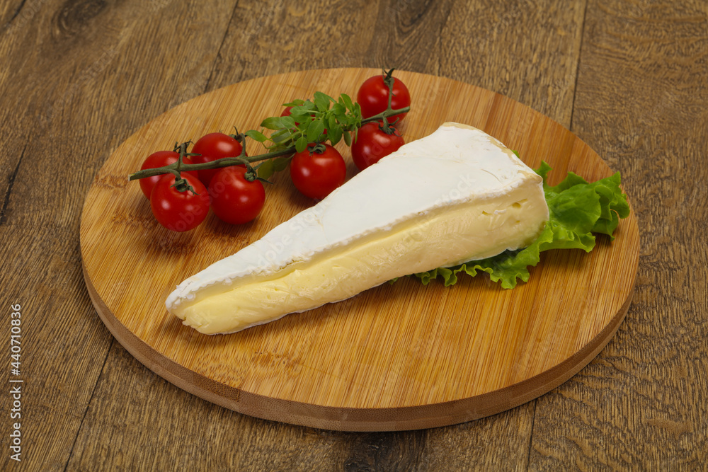 Brie cheese triangle served salad Brie cheese triangle served salad