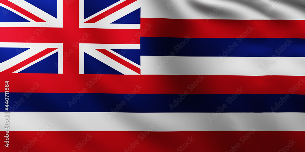 Large Flag of Hawai Island fullscreen background in the wind Large Flag of Hawai Island fullscreen background in the wind