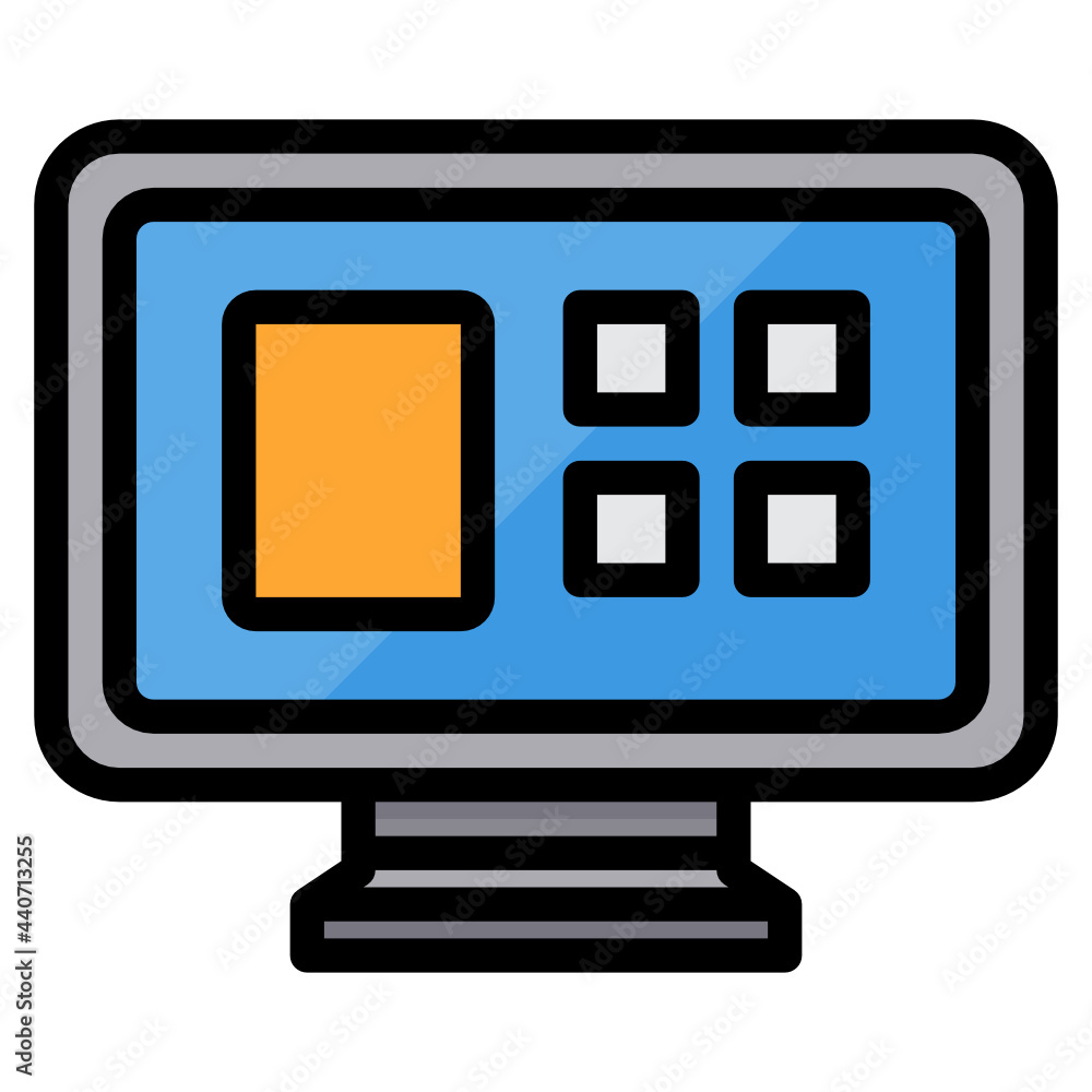 Smart TV filled outline icon Smart TV filled outline icon