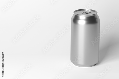 mock up view of a metal can - 3d rendering