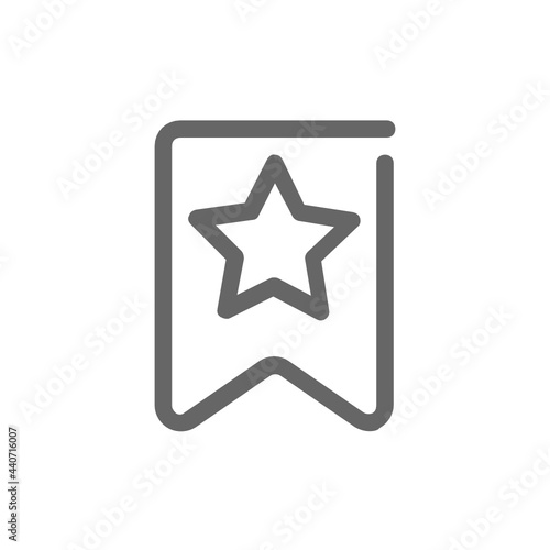 Bookmark outline icon.