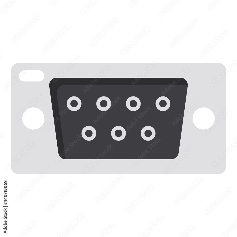 Elec_rs232 flat icon Elec_rs232 flat icon