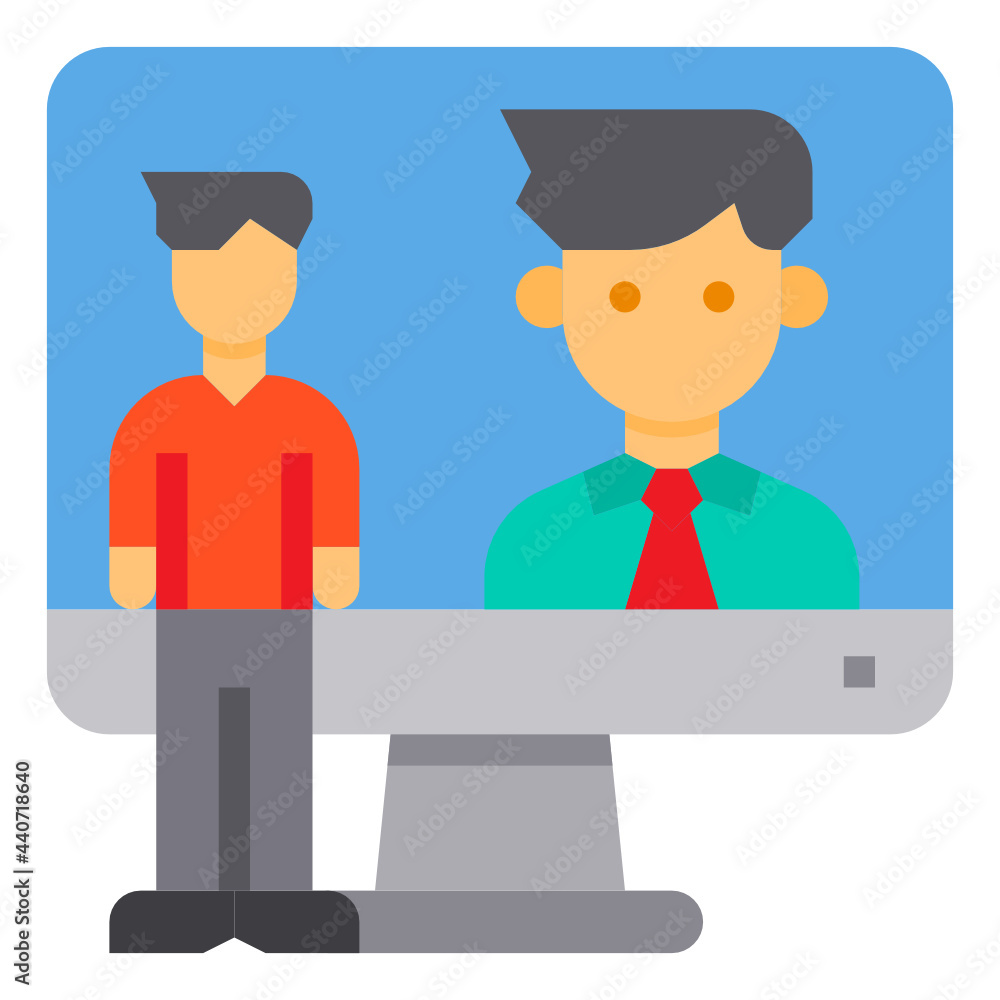 Online flat icon Online flat icon