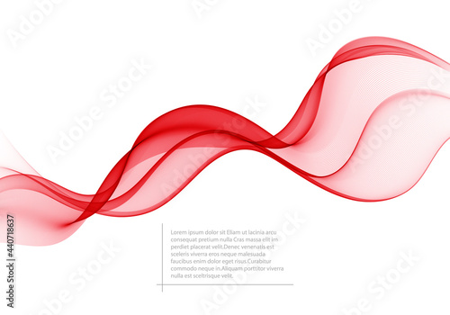 Abstract red waves background Vector abstract red background wave design element. photo