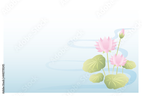 喪中はがき　蓮の花