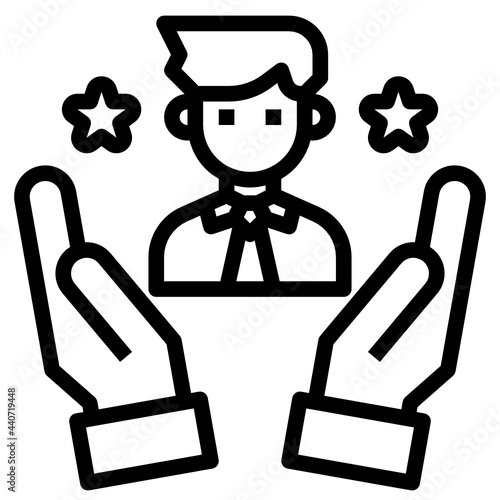 Promote outline icon