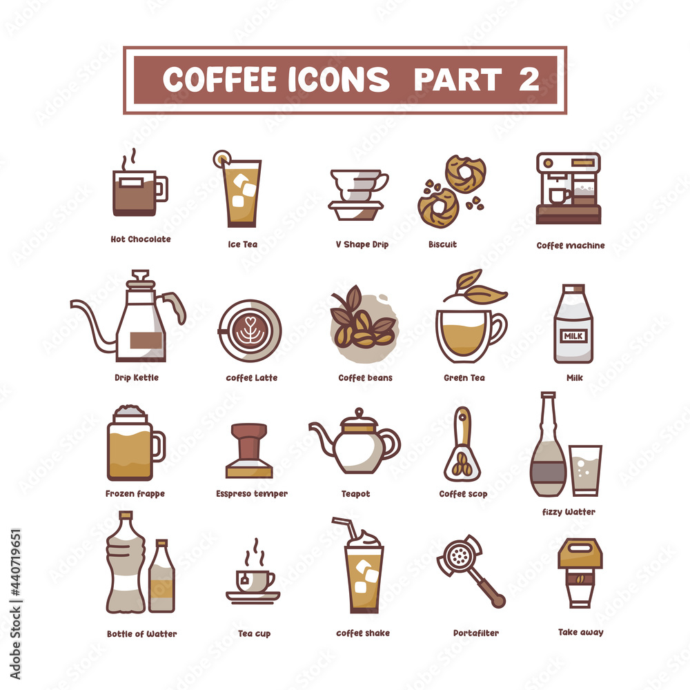 coffee icon set part 2