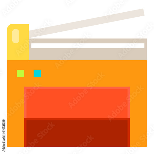 Photocopier flat icon