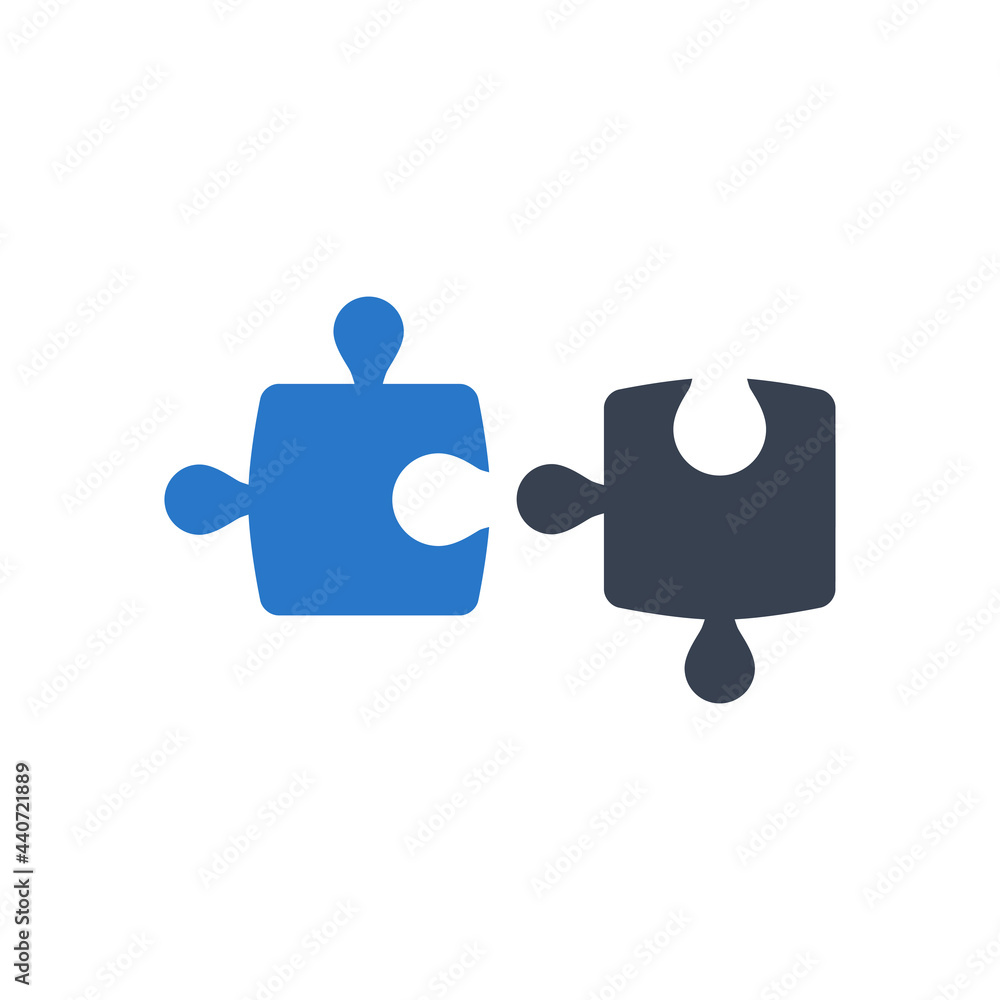 Obraz premium Puzzle icon vector graphic illustration