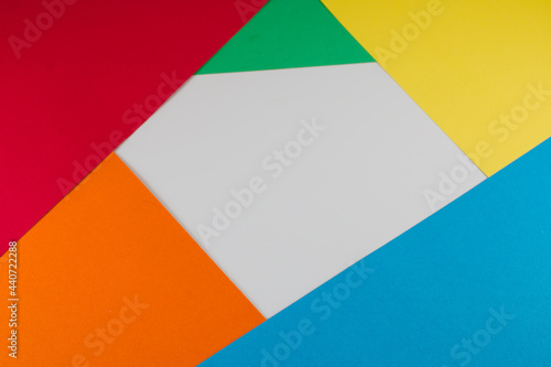 Colourful papers  frame  with copy space  abstract background