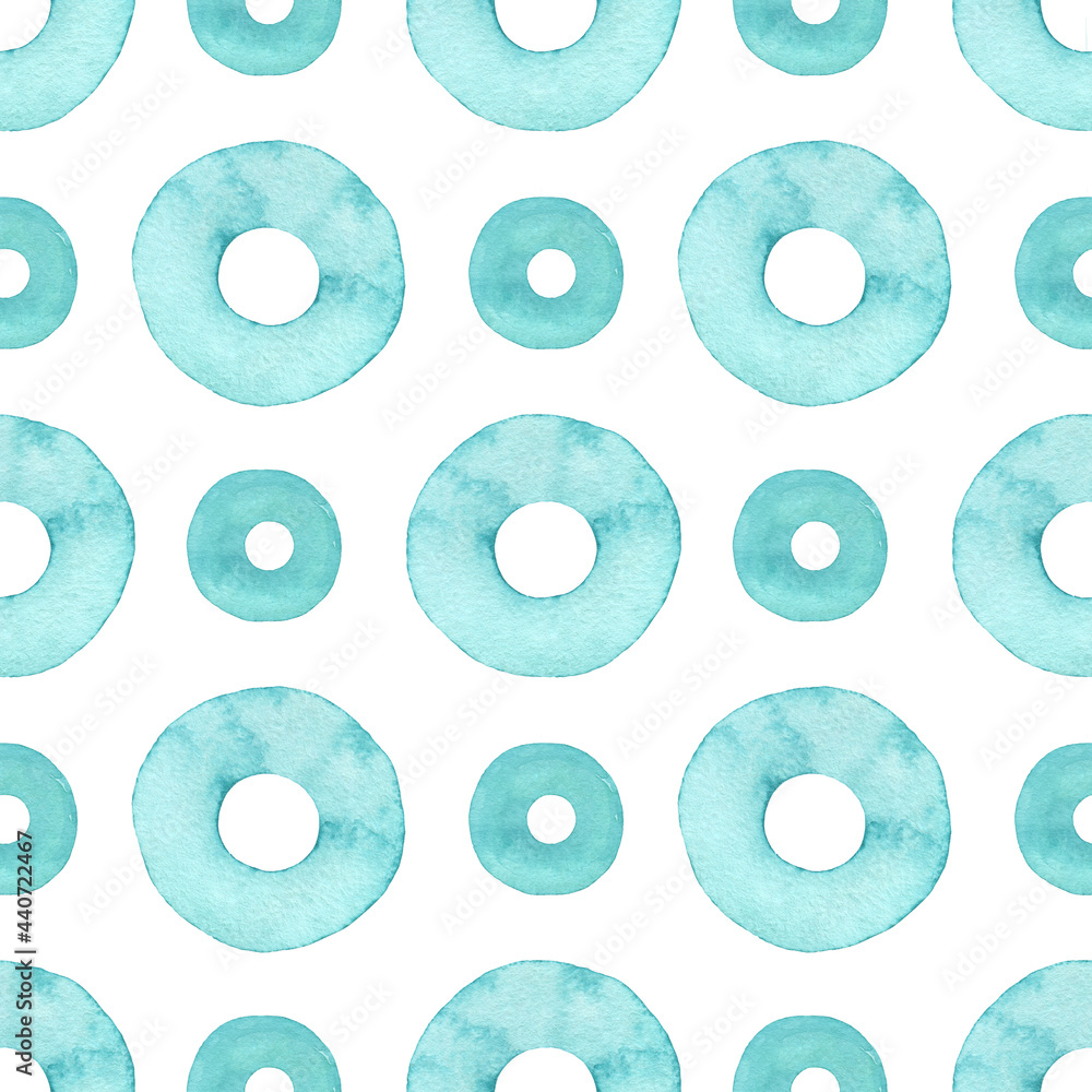 Watercolor turquoise seamless pattern. Hand drawn background Watercolor turquoise seamless pattern. Hand drawn background