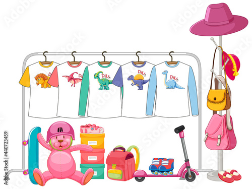 Isolated clothes on the rack display