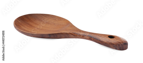 Wooden spoon isolated on white. Cooking utensil