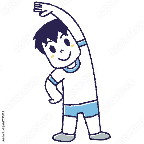 体操をする男の子