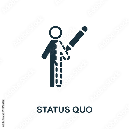 Status Quo icon. Monochrome simple element from personal growth collection. Creative Status Quo icon for web design, templates, infographics and more