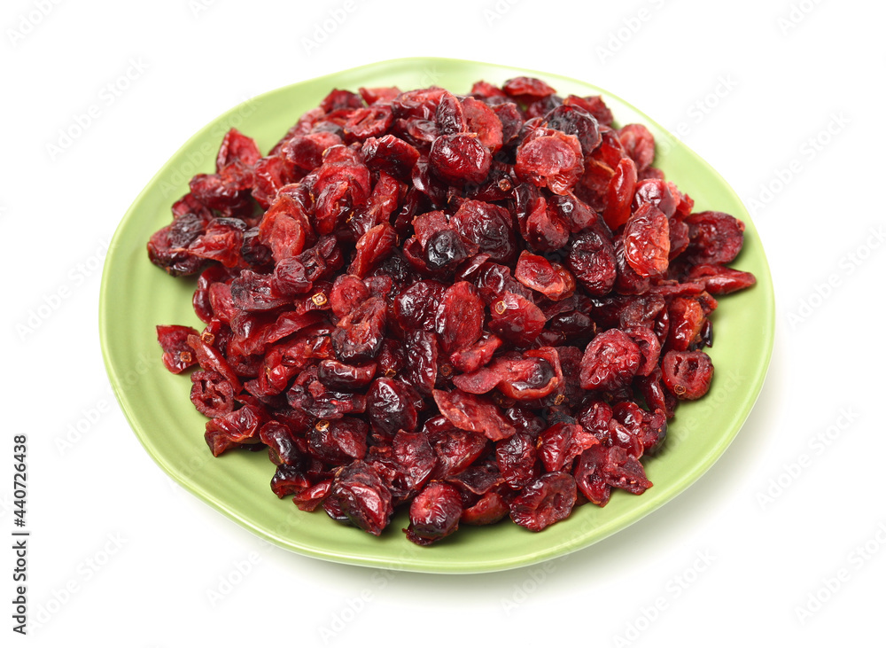 Cranberry dried fruit isolate on white background Cranberry dried fruit isolate on white background