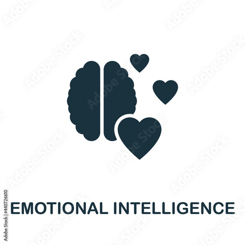 Emotional Intelligence icon. Monochrome simple element from personal growth collection. Creative Emotional Intelligence icon for web design, templates, infographics and more