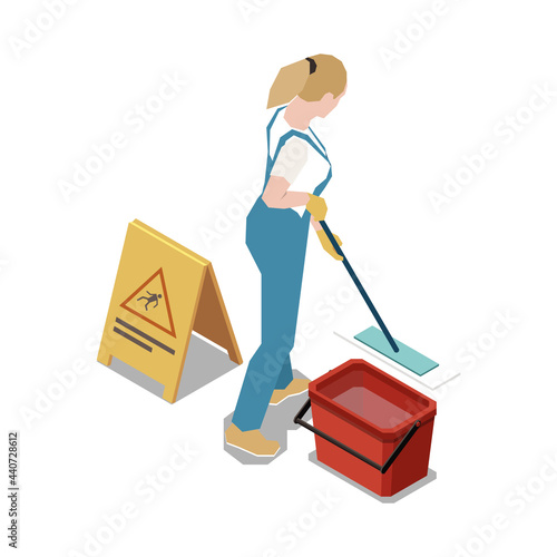 Cleaner Isometric Icon