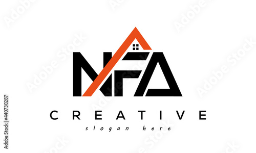 initial NFA letter real estate construction logo vector	 photo