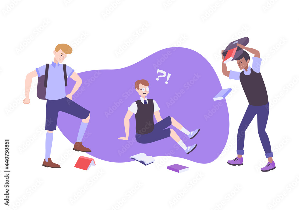 Fototapeta premium Bullying Flat Icon